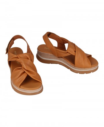 Leather wedge sandal Paula Urban 24-335