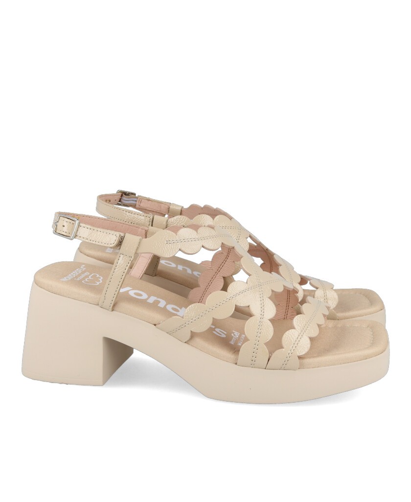 h2Sandalia de tacon bloque Wonders Neus D1013 h2 pstrongSandalia de tacon bloque Wonders Neus D1013 strong para mujer en color 