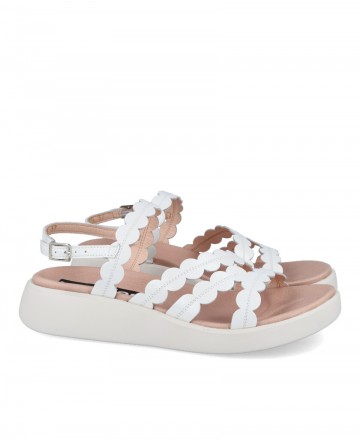 h2Sandalias con cuna baja Wonders C6531 h2 pstrongSandalias con cuna baja Wonders C6531 strong para mujer en color blanco Carac