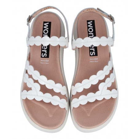 h2Sandalias con cuna baja Wonders C6531 h2 pstrongSandalias con cuna baja Wonders C6531 strong para mujer en color blanco Carac