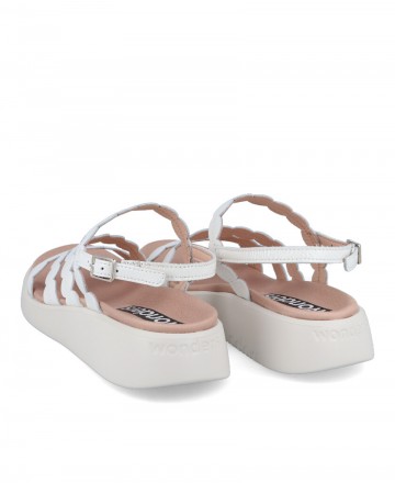 h2Sandalias con cuna baja Wonders C6531 h2 pstrongSandalias con cuna baja Wonders C6531 strong para mujer en color blanco Carac