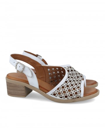 Sandalia cómoda de piel W&F 21-216