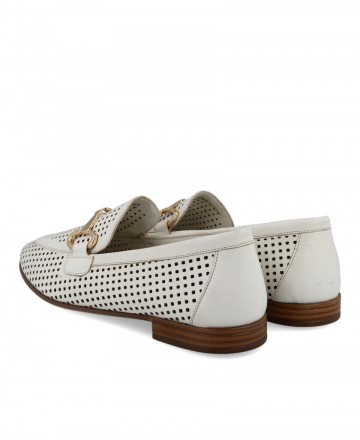 W&F 35-48-700 die-cut leather moccasins