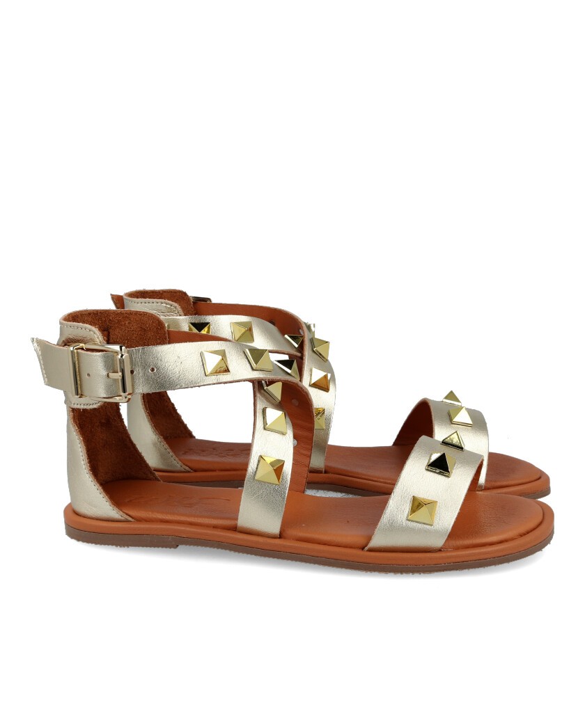 Sandalias metalizadas gladiador W&F 42-310-15