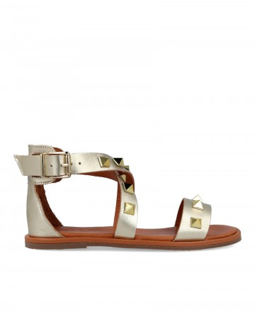 Metallic gladiator sandals W&F 42-310-15