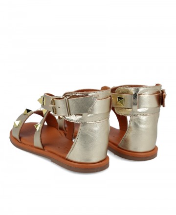 Metallic gladiator sandals W&F 42-310-15