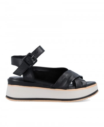 Black platform sandals W&F 45-1111