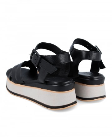 Black platform sandals W&F 45-1111