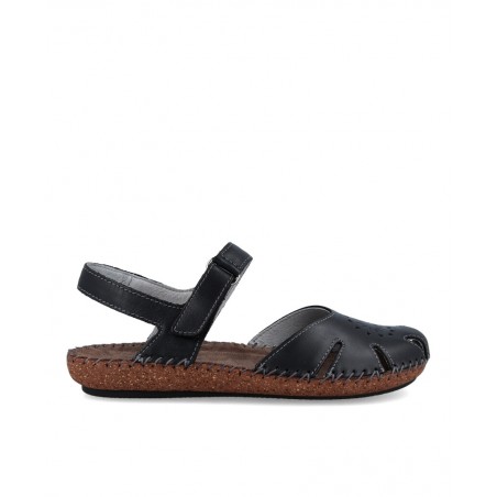 Walk and Fly closed black sandal 7261 45710