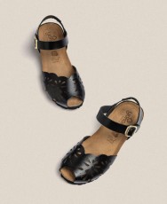 Yokono Monaco 047 women's die-cut leather sandals