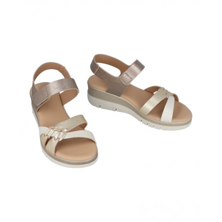 Sandalias de piel metalizadas Andares 255617