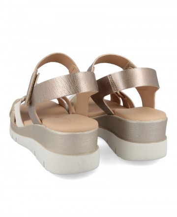 Sandalias de piel metalizadas Andares 255617