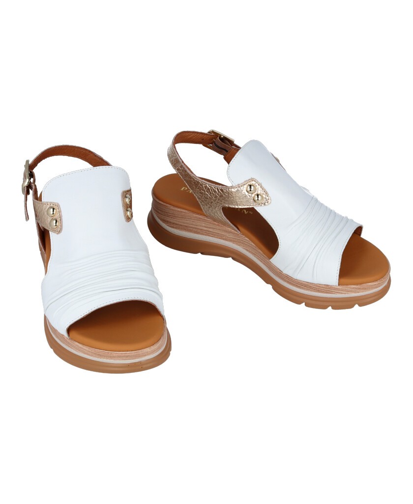 Paula Urban 24-17 women's metallic strappy sandals