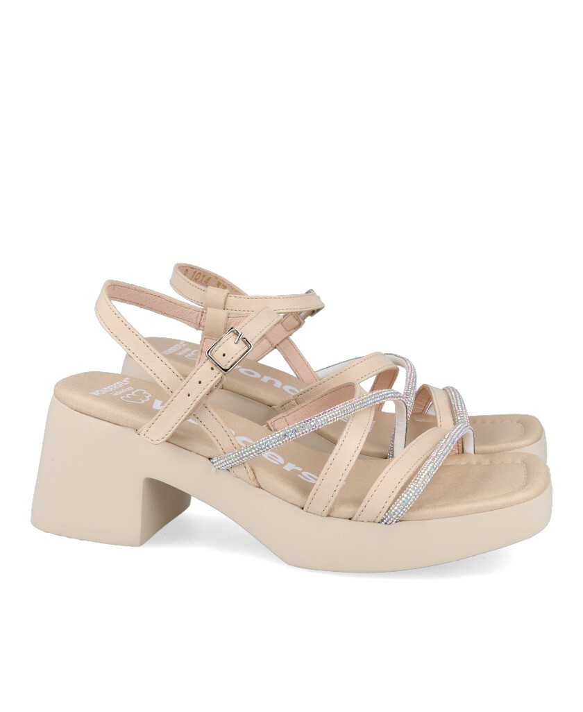 Sandalias con brillos Wonders D1014