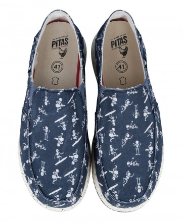 Pitas Bones printed moccasins