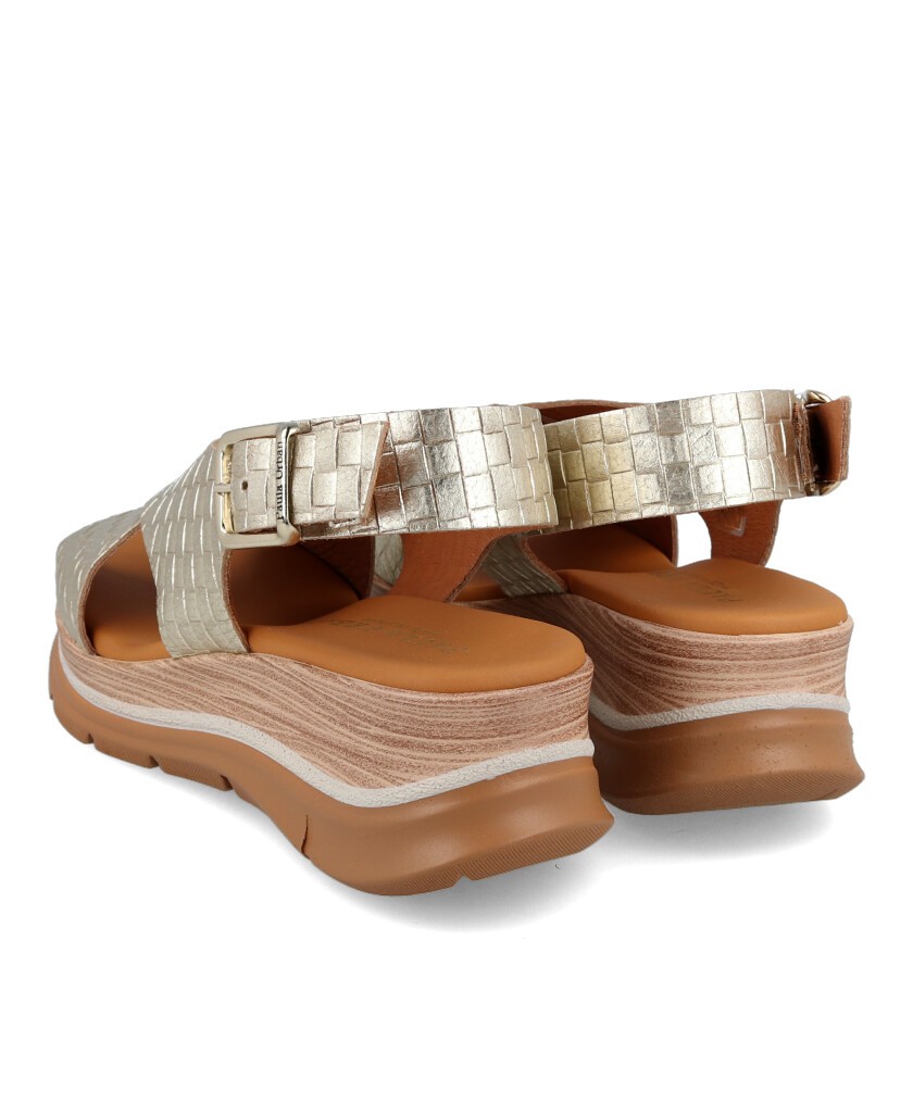 Paula Urban coco print sandals 24-651