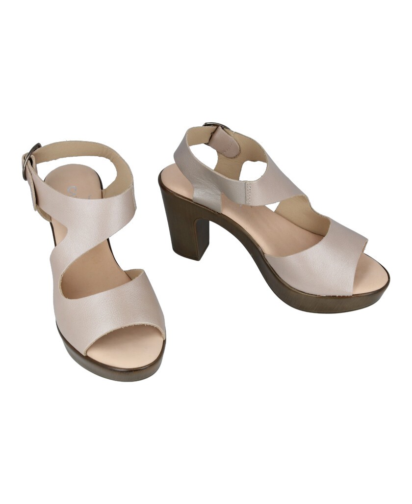 Metallic heeled sandals Kissia 450
