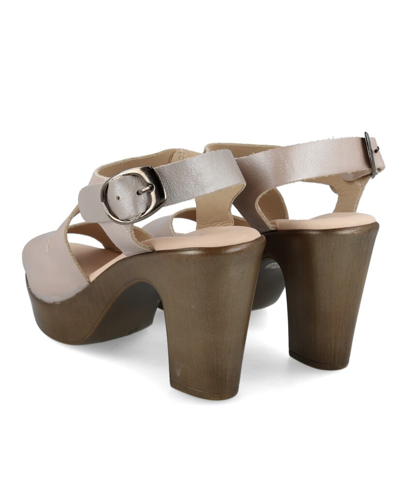 Metallic heeled sandals Kissia 450