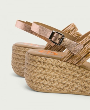 Porronet 3036 women's raffia strappy sandals