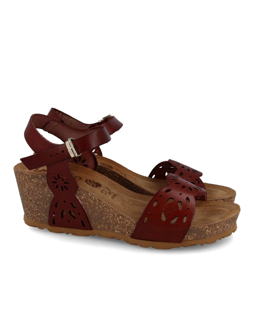 Yokono Cadiz 304 womens stamped leather sandals