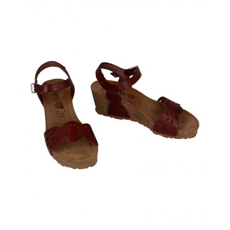 Yokono Cadiz 304 womens stamped leather sandals