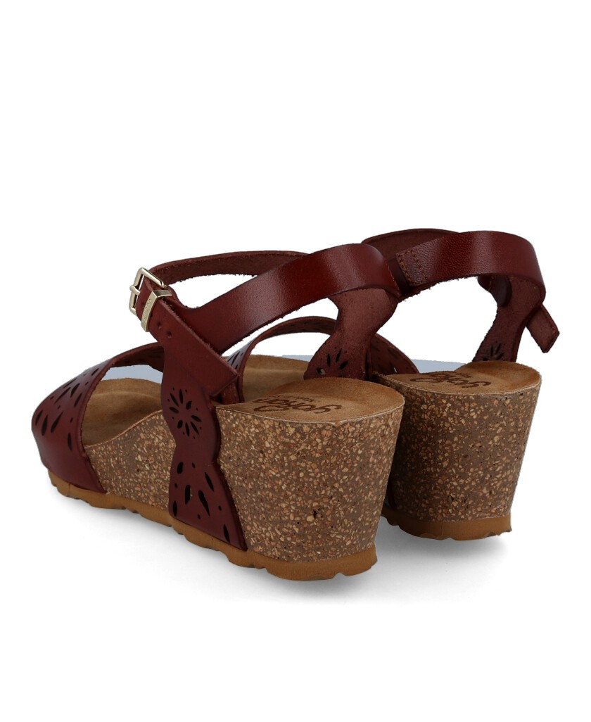 Yokono Cadiz 304 womens stamped leather sandals