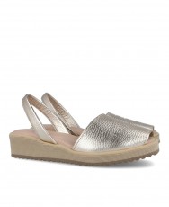 Sandalias para mujer en color metalizado Caracteristicas Menorquina cuna 4 cm zapato de estilo casual suela de goma exterior pi Sandalias para mujer en color metalizado Caracteristicas Menorquina cuna 4 cm zapato de estilo casual suela de goma exterior pi