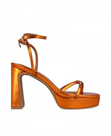 MIM Greta thin metallic strappy sandal