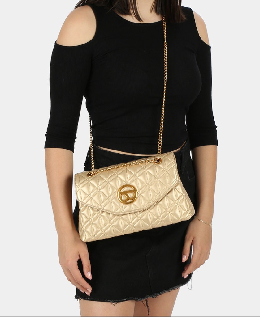 Bolso de hombro metalizado Binnari 20011