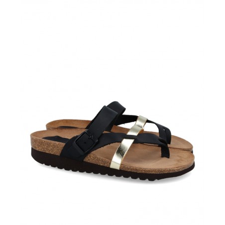 Interbios 7121 womens leather thong sandals