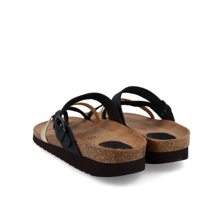 Interbios 7121 womens leather thong sandals