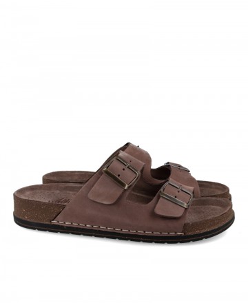 Sandalias para hombre en color marron Caracteristicas con hebilla altura de piso 2 cm zapato de estilo casual suela de goma ter