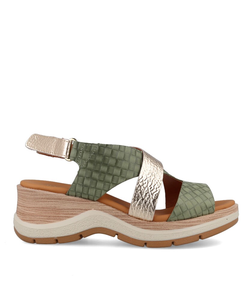 Paula Urban Nabuk lightweight green sandals 27-671