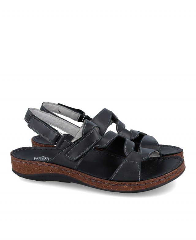 Sandalias negras Walk & Fly California 3861 41460