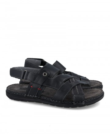 Black men's sandals Walk & Fly La Rambla 680