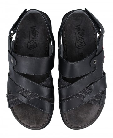 Black men's sandals Walk & Fly La Rambla 680