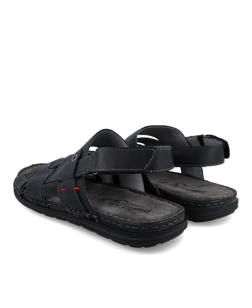 Sandalias hombre negras Walk & Fly La Rambla 680