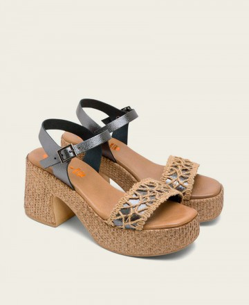 Leather and jute sandals Porronet 3062