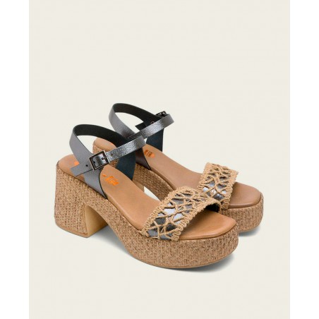 Sandalias de piel y yute Porronet 3062