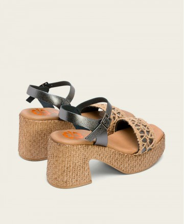 Leather and jute sandals Porronet 3062