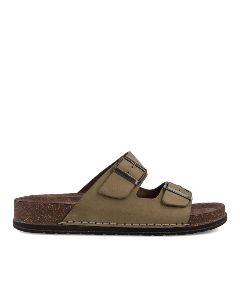 Sandalias para hombre en color verde Caracteristicas con hebilla altura de piso 2 cm zapato de estilo casual suela de goma term