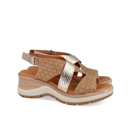 Sandalias casual de mujer Paula Urban Nabuk 27-671