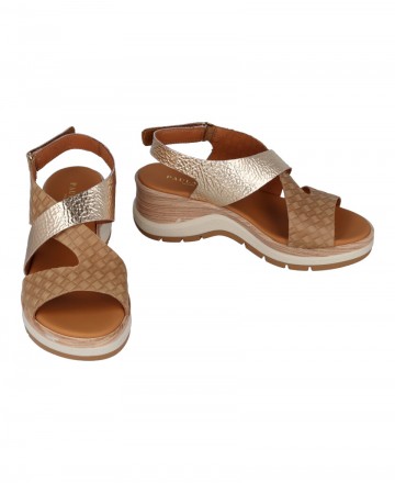 Sandalias casual de mujer Paula Urban Nabuk 27-671