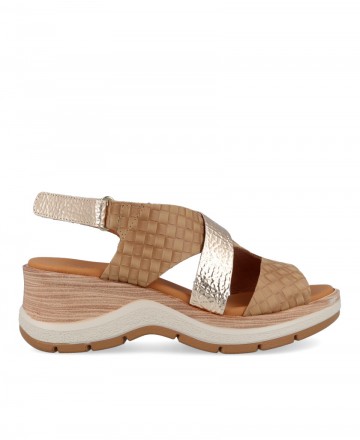 Sandalias casual de mujer Paula Urban Nabuk 27-671