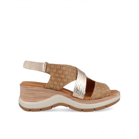 Sandalias casual de mujer Paula Urban Nabuk 27-671