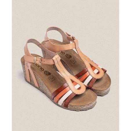 Yokono Cadiz 301 multi-striped sandals