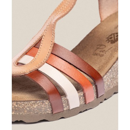 Yokono Cadiz 301 multi-striped sandals