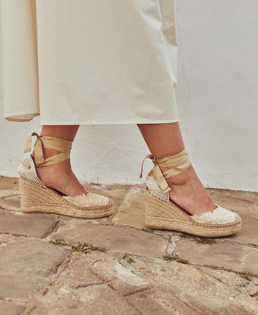 Fabiolas espadrille with platform D405222