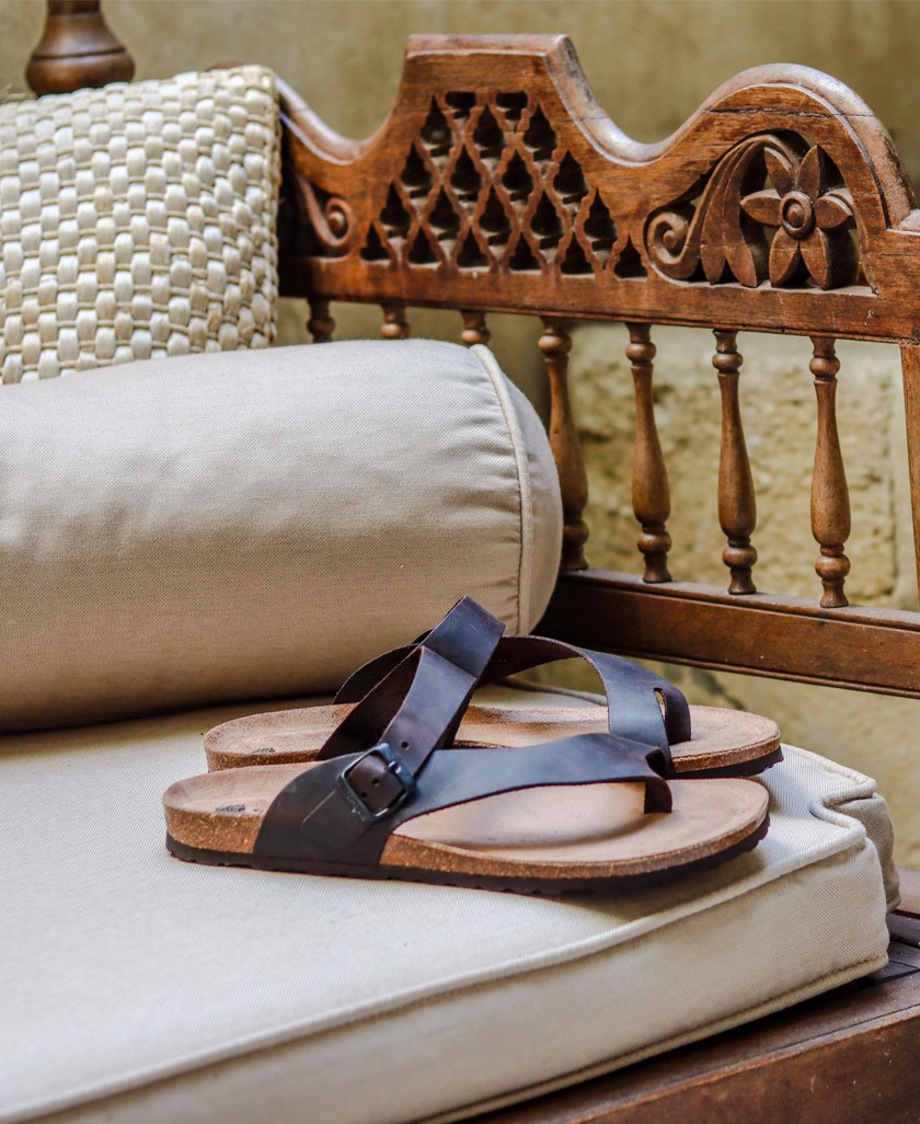 sandalias de piel hombre