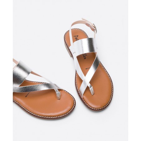 Metallic leather sandals Patricia Miller Catral 6337